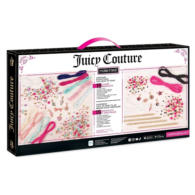 Alt view image 2 of 7 - Make It Real - Juicy Couture 2 in 1 - Crystal Starlight & Sunshine Bracelet Kits Bundle - DIY Charm Bracelet Making Kit for Girls with Swarovski Crystal Charms & Beads - Makes 15 Bracelets