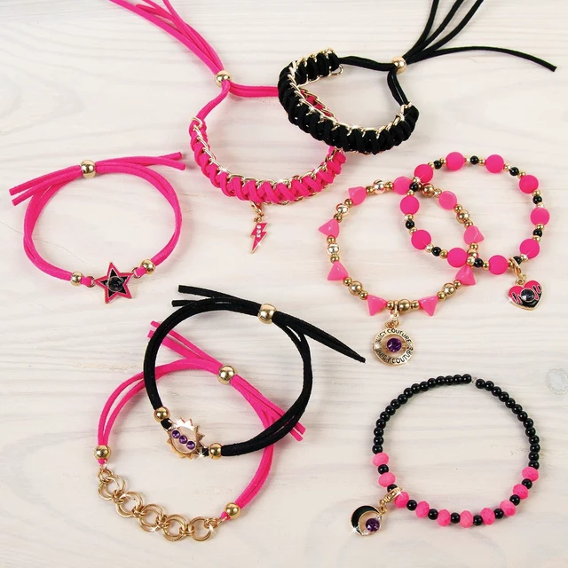 Alt view image 5 of 7 - Make It Real - Juicy Couture 2 in 1 - Crystal Starlight & Sunshine Bracelet Kits Bundle - DIY Charm Bracelet Making Kit for Girls with Swarovski Crystal Charms & Beads - Makes 15 Bracelets