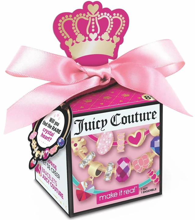 Main image of Make It Real Juicy Couture Surprise Box: Three Magical Bracelets to Make Yourself with Beads and Pendants in a Surprise Box for Collecting, Gift for Girls from 8 Years