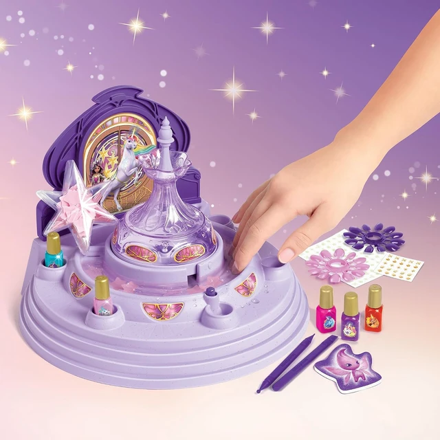 Alt view image 6 of 7 - Make It Real: Unicorn Academy: Star Stables Fountain Nail Spa - Design Unicorn Manicures, Bubbling Water Confetti Soak, Polish & Glow Decals, Kids 6+