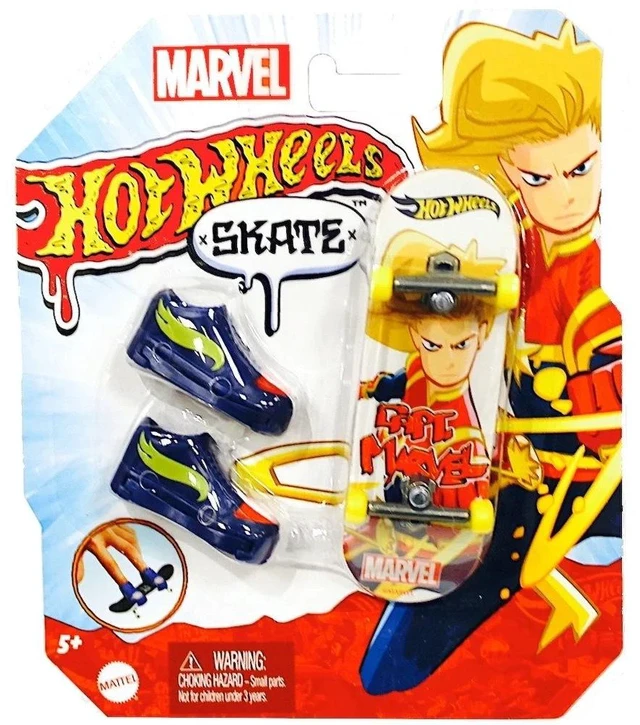 Main image of Captain Marvel Hot Wheels Skate Fingerboard and Shoes