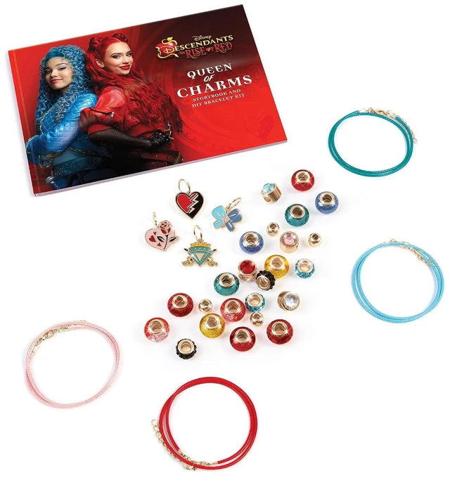 Alt view image 3 of 6 - Make It Real: Descendants 4 Rise of Red - Queen of Charms - 34pc DIY Jewelry Kit, Make 4 Character Inspired Bracelets, Disney, Girls & Kids Ages 8+