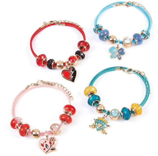 Alt view image 4 of 6 - Make It Real: Descendants 4 Rise of Red - Queen of Charms - 34pc DIY Jewelry Kit, Make 4 Character Inspired Bracelets, Disney, Girls & Kids Ages 8+