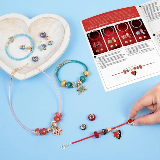 Alt view image 5 of 6 - Make It Real: Descendants 4 Rise of Red - Queen of Charms - 34pc DIY Jewelry Kit, Make 4 Character Inspired Bracelets, Disney, Girls & Kids Ages 8+
