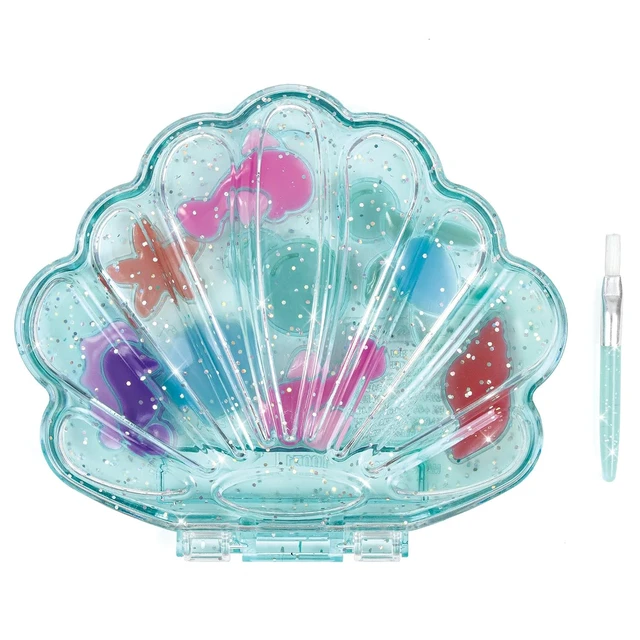 Alt view image 3 of 6 - 3C4G: Aquatic Treasures Lip Gloss Palette - Portable Clam-Shaped Case, 10 Fruity Strawberry-Scented Colors, Three Cheers For Girls, Kids Ages 8+