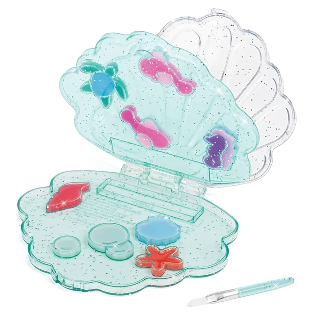 Alt view image 4 of 6 - 3C4G: Aquatic Treasures Lip Gloss Palette - Portable Clam-Shaped Case, 10 Fruity Strawberry-Scented Colors, Three Cheers For Girls, Kids Ages 8+
