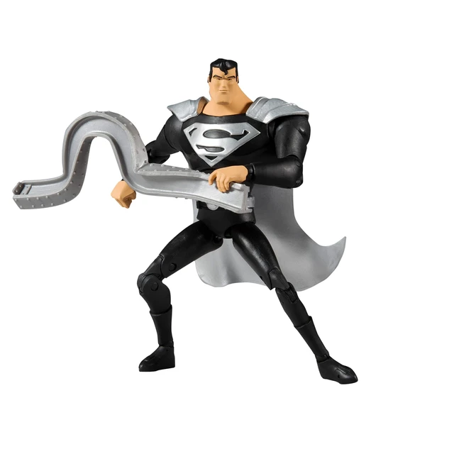 Alt view image 2 of 7 - McFarlane Toys DC Multiverse Superman Black Suit Variant (Superman: The Animated Series) 7" Action Figure with Accessories