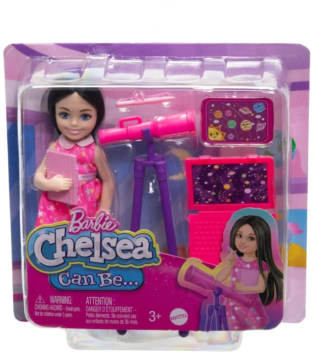 Alt view image 2 of 7 - Barbie Chelsea Can Be Career Astronomer Brunette Doll & Accessories