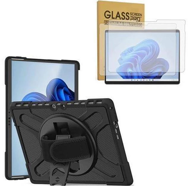 Main image of Bundle- Surface Pro 8 Case 13 inch and 2 Pack Tempered Glass Screen Protector
