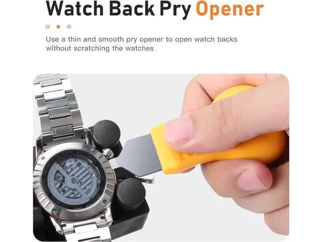 Alt view image 5 of 7 - Kingsdun Watch Repair Kit, Upgraded Version Watch Band Strap Link Pins Battery Remover Replacement Adjustment Repair Tools Kits with Carrying Case & Manual (168PCS)