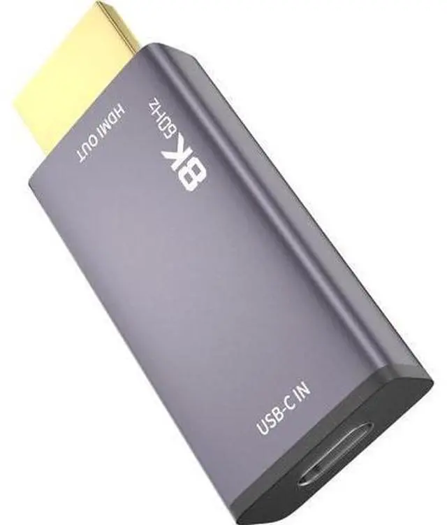 Main image of USB C to HDMI 2.1 Adapter, 8K@60Hz USB-C Female to HDMI Male Converter, Support 8K, 4K@120Hz, 2K@240Hz, HDR, VRR, FreeSync, Type C Thunderbolt 3/4 Compatible for Steam Deck, MacBook, iPad Pro, Dell