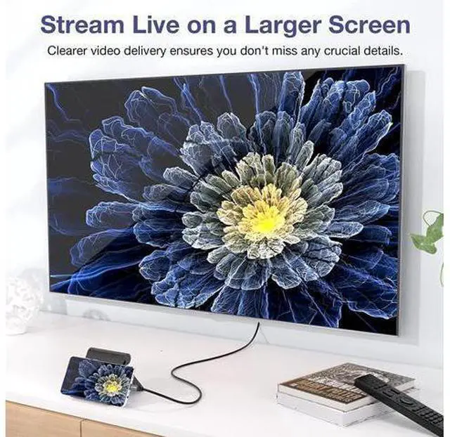 Alt view image 5 of 7 - USB C to HDMI 2.1 Adapter, 8K@60Hz USB-C Female to HDMI Male Converter, Support 8K, 4K@120Hz, 2K@240Hz, HDR, VRR, FreeSync, Type C Thunderbolt 3/4 Compatible for Steam Deck, MacBook, iPad Pro, Dell