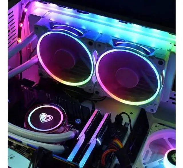 Alt view image 7 of 7 - ID-COOLING ZF-12025-PINK Case Fan 120mm 5V 3 PIN ARGB Cooling Fan MB Sync, 4 PIN PWM Speed Control Fans for Radiator/CPU Cooler/Computer Case