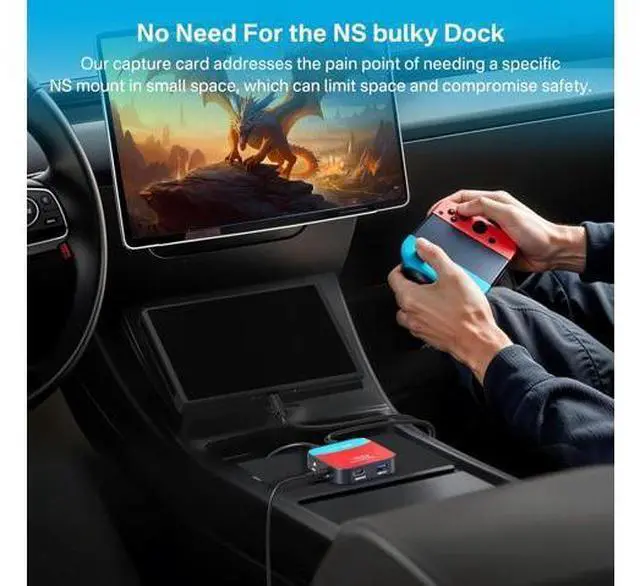 Alt view image 7 of 7 - Capture Card for Nintendo Switch, ACASIS Capture Card & Docking Station 2-in-1, 1080P 60FPS Video Capture Card for Nintendo/Streaming/Meeting, 2*USB-A 3.0 (USB c Capture Card)
