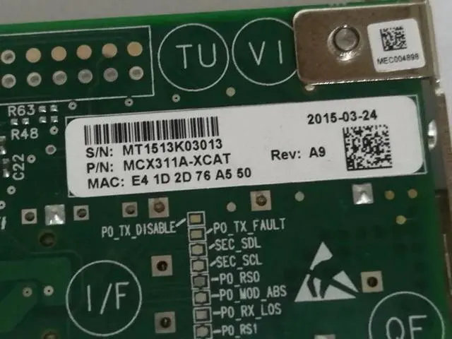 Alt view image 3 of 3 - Mellanox MCX311A-XCAT 10G ConnectX-3 CX311A network card