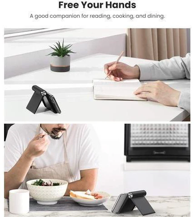 Alt view image 4 of 7 - UGREEN Cell Phone Stand Bundle Phone Holder for Desk Adjustable Compatible with iPhone 12 Pro Max 11 SE XS XR 8 Plus 6 7 Samsung Galaxy Note20 S20 S10 S9 S8 Android Smartphone