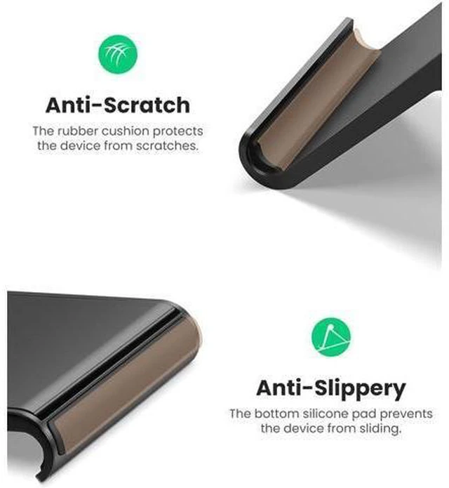 Alt view image 6 of 7 - UGREEN Cell Phone Stand Bundle Phone Holder for Desk Adjustable Compatible with iPhone 12 Pro Max 11 SE XS XR 8 Plus 6 7 Samsung Galaxy Note20 S20 S10 S9 S8 Android Smartphone