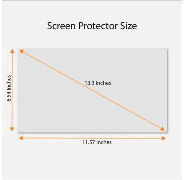 Alt view image 3 of 6 - Tempered Glass Screen Protector for 13.3 Inches Laptop, 9H Hardness and Crystal Clear, Compatible with Any 13.3 inch Touch Screen Laptop