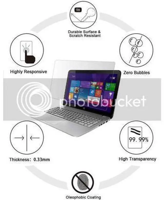 Alt view image 3 of 6 - Tempered Glass Screen Protector for 15.6 Inches Laptop, 9H Hardness and Crystal Clear, Compatible with Any 15.6 inch Touch Screen Laptop
