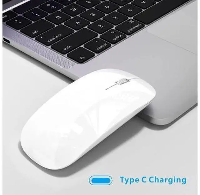 Alt view image 4 of 7 - Uciefy U30 Bluetooth Mouse, Ultra Slim Triple Mode (BT5.1+BT5.1+USB) Rechargeable Wireless Bluetooth Mouse Compatible with iPad, Laptop, MacBook(White)
