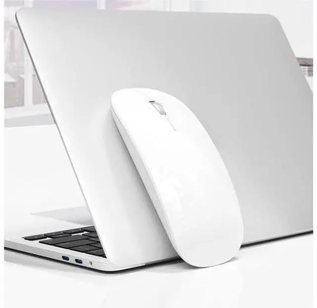 Alt view image 6 of 7 - Uciefy U30 Bluetooth Mouse, Ultra Slim Triple Mode (BT5.1+BT5.1+USB) Rechargeable Wireless Bluetooth Mouse Compatible with iPad, Laptop, MacBook(White)