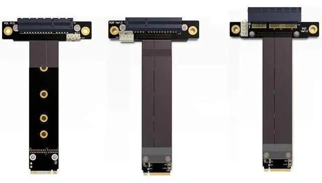 Alt view image 4 of 7 - ADT-LINK Riser PCIe X4 3.0 PCI-E 4X to M.2 NGFF NVMe M Key 2280 Riser Card Gen3.0 Cable M2 Key-M PCI-Express Extension Cord 32G/BPS (R42SF,30CM)