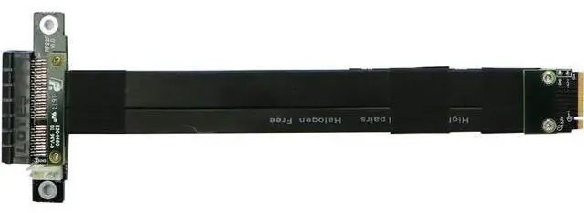 Alt view image 7 of 7 - ADT-LINK Riser PCIe X4 3.0 PCI-E 4X to M.2 NGFF NVMe M Key 2280 Riser Card Gen3.0 Cable M2 Key-M PCI-Express Extension Cord 32G/BPS (R42SF,30CM)