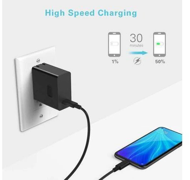 Alt view image 3 of 7 - USB-C Charger 45W with 6Ft Cable, Huntkey USB Type C Fast Charge Charging Block Foldable Plug Adapter Compatible with MacBook Pro, iPhone 14/Pro, iPad Pro, Samsung Galaxy S22 S21,Google Pixel & More
