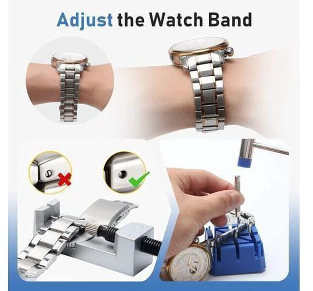 Alt view image 3 of 7 - Kingsdun Watch Repair Kit, Professional 208Pcs Watch Battery Replacement Tool Watchband Link & Back Remover, Spring Bar Tool Kit with Carrying Case & Instruction Manual