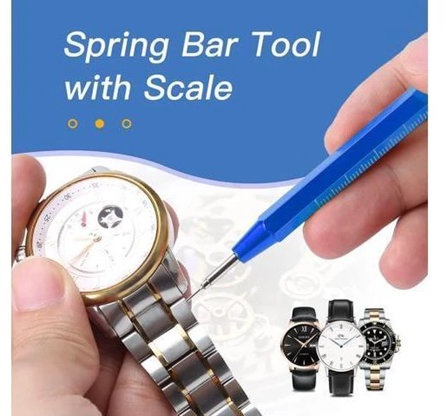Alt view image 6 of 7 - Kingsdun Watch Repair Kit, Professional 208Pcs Watch Battery Replacement Tool Watchband Link & Back Remover, Spring Bar Tool Kit with Carrying Case & Instruction Manual