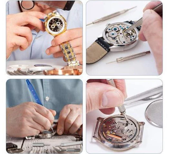 Alt view image 7 of 7 - Kingsdun Watch Repair Kit, Professional 208Pcs Watch Battery Replacement Tool Watchband Link & Back Remover, Spring Bar Tool Kit with Carrying Case & Instruction Manual