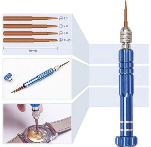 Alt view image 4 of 7 - Kingsdun Watch Repair Kit, Professional 208Pcs Watch Battery Replacement Tool Watchband Link & Back Remover, Spring Bar Tool Kit with Carrying Case & Instruction Manual