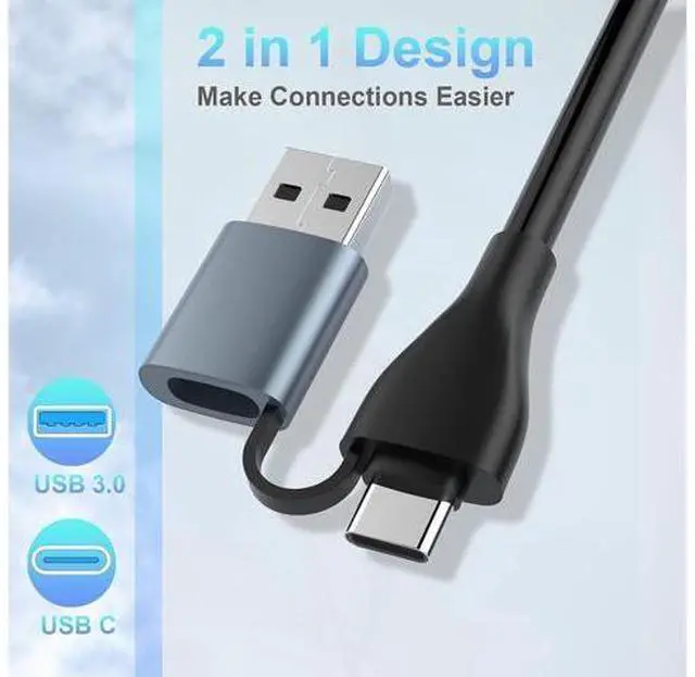 Alt view image 3 of 7 - USB C USB3.0 Multi Card Reader Hub, SD/XD/TF/CF/MS Card Slot with 3 USB3.0, 8 in 2 Memory Card Reader/Adapter/Hub for SD SDXC SDHC CF CFI XD MS TF Micro SD Micro SDXC SDHC MS MMC UHS-I USB Stick Mouse
