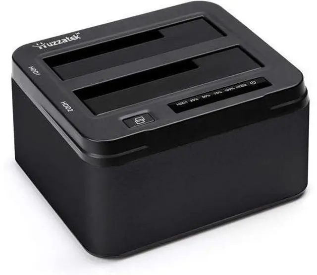 Main image of USB 3.0 to SATA III Dual Bay External Hard Drive Docking Station for 2.5 or 3.5in HDD Duplicator Clone Function