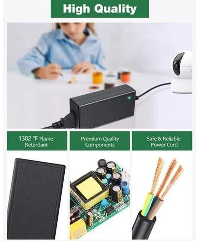 Alt view image 5 of 6 - 5V 15A Adapter, 100-240V AC to DC 5 Volt 15 Amp 75W Power Supply, 12A 10A 9A 8A Converter RGB LEDs Driver 5.5x2.5mm Tip 7.5ft Cord for Christmas Lights WS2812B WS2811 WS2813 SK6812 LED Strips - OEM