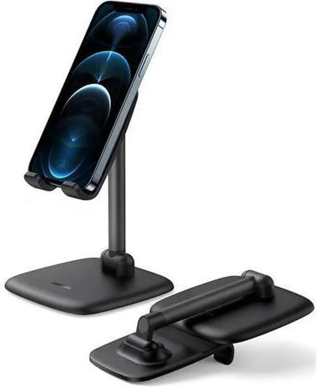 Main image of UGREEN Cell Phone Stand Holder Mobile Phone Dock Foldable Compatible for iPhone 13 12 Pro Max 11 SE XS XR 8 Plus 6 7 5 (Black)