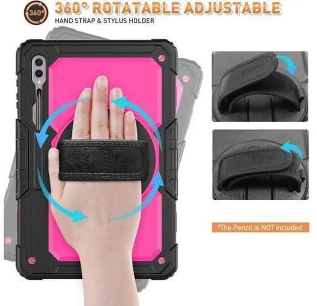 Alt view image 5 of 7 - Case for Galaxy Tab S10 Ultra Case/Tab S9 Ultra Case/Tab S8 Ultra Case 14.6 Inch 2024 2023 2022. Heavy Duty Protection but Not Bulky - Red