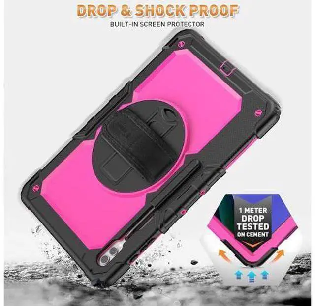 Alt view image 6 of 7 - Case for Galaxy Tab S10 Ultra Case/Tab S9 Ultra Case/Tab S8 Ultra Case 14.6 Inch 2024 2023 2022. Heavy Duty Protection but Not Bulky - Red