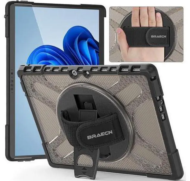 Main image of Case for Surface Pro 8 13" Inch (2021 Release), Rugged with 360 Degree Rotating Stand/Hand Strap for Microsoft Surface Pro 8 Tablet -Light Brown