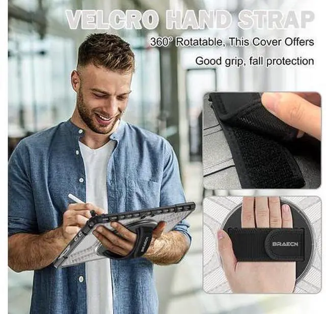 Alt view image 3 of 6 - Surface Pro 8 13 inch 2021 Protective Case,Rugged Protective Cover with 360 Degree Rotating Stand for Microsoft Surface Pro 8 13 inch -Transparent