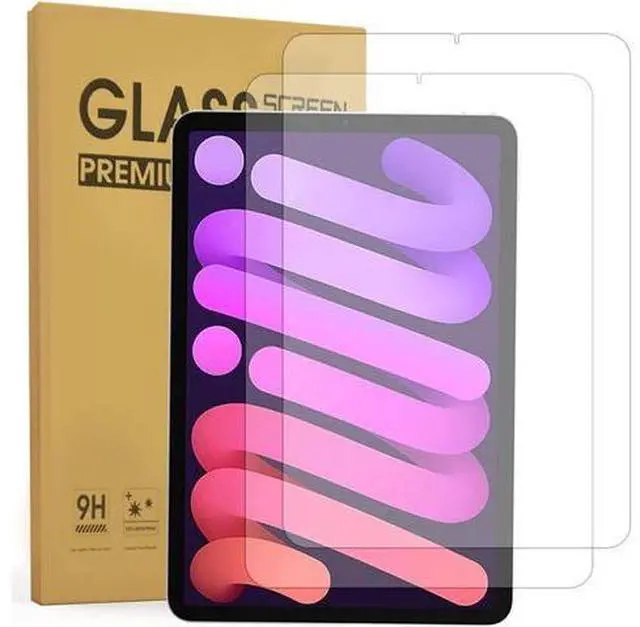 Alt view image 3 of 7 - Bundle-iPad Mini 6 Rugged Black Case and 2 Pack Tempered Glass Screen Protector