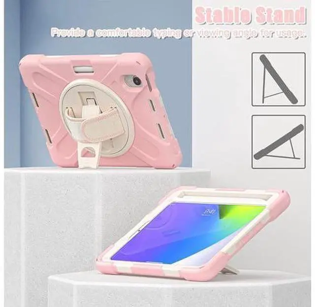 Alt view image 4 of 7 - Bundle-iPad Mini 6 Rugged Rosegold Case and 2 Pack Tempered Glass Screen Protector