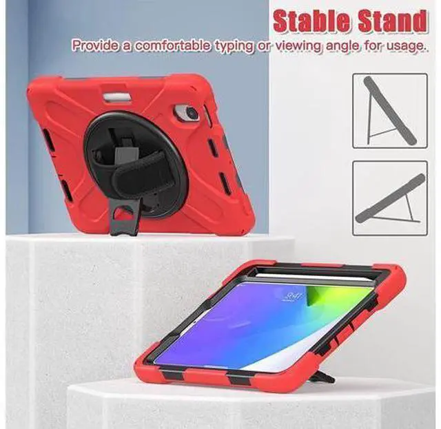 Alt view image 4 of 7 - Bundle-iPad Mini 6 Rugged Black Case and 2 Pack Tempered Glass Screen Protector