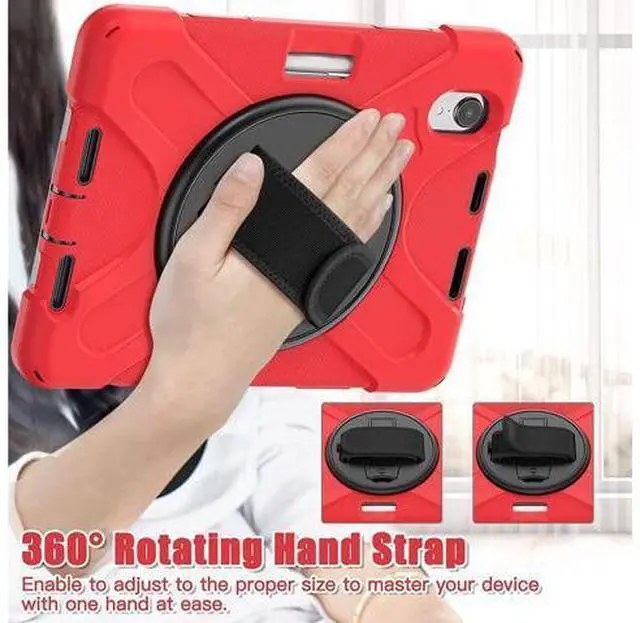 Alt view image 6 of 7 - Bundle-iPad Mini 6 Rugged Black Case and 2 Pack Tempered Glass Screen Protector