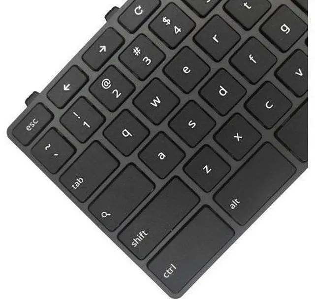 Alt view image 3 of 5 - Replacement Keyboard with US Layout for D-ELL Chromebook 11 3100 D-ELL Chromebook 11 5190 3110 Seroes Laptop 0RFXCF 0H06WJ Black