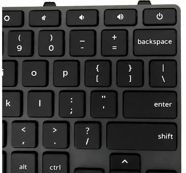 Alt view image 5 of 5 - Replacement Keyboard with US Layout for D-ELL Chromebook 11 3100 D-ELL Chromebook 11 5190 3110 Seroes Laptop 0RFXCF 0H06WJ Black