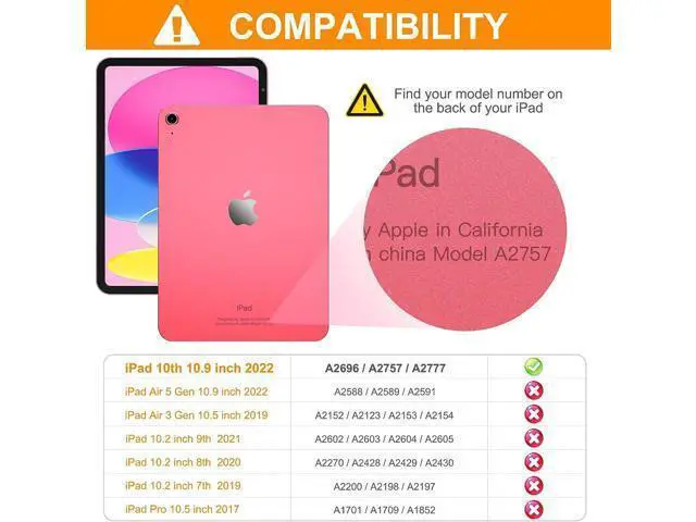 Alt view image 2 of 7 - Cute Cat Case for iPad 10th Generation 10.9 Inch 2022, Silicone Kids Boys Girls Case with Pencil Holder,Carrying Shoulder Strap,Handle Grip,Kickstand for iPad 10th Gen A2696 A2757 A2777-Pink