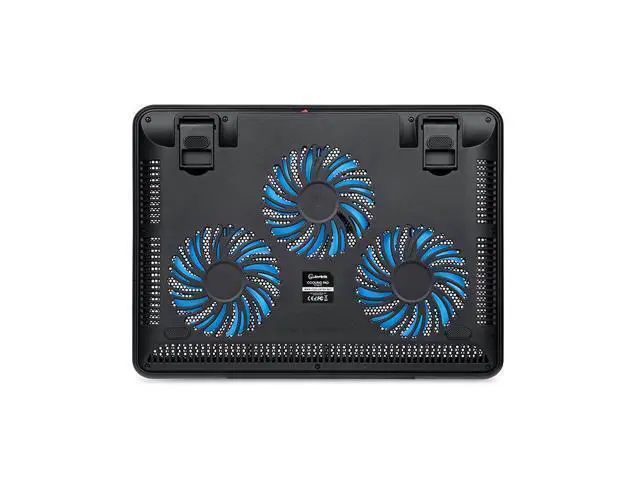 Alt view image 7 of 7 - 15.6"-17" Laptop Cooler Cooling Pad - Slim Portable USB Powered (3 Fans), Black/Blue