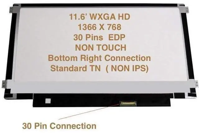 Alt view image 6 of 7 - N116BGE-EA2 REV. C1 New 11.6" WXGA HD 1366x768 LED LCD Screen 30PIN MATTE Replacement Display Revc1 (Original Version)
