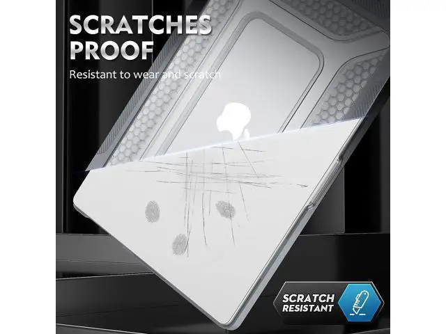 Alt view image 5 of 7 - Case for MacBook Pro 14 Inch Case 2023 2022 2021 Release M2 A2779 A2442 M1 Pro/Max Chip, Shock Resistant Hard Shell Case with Foldable Kickstand & Mouse Pad/Storage Bag, Grey